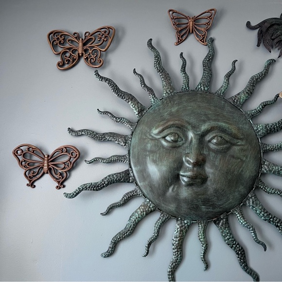 Set of 3 Vintage 70s butterfly wall hangings art retro boho home decor - Picture 1 of 6